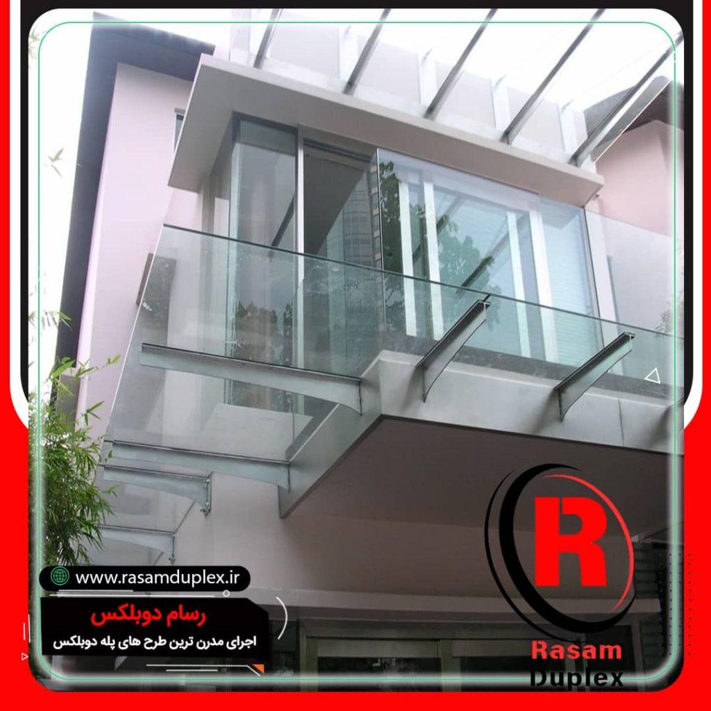 قیمت اجرای سایبان شیشه ای یا باران گیر شیشه ای