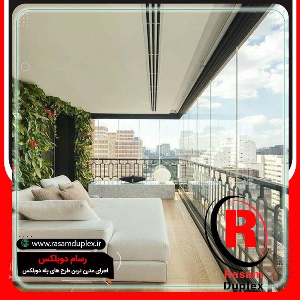 بالکن شیشه ای تاشو