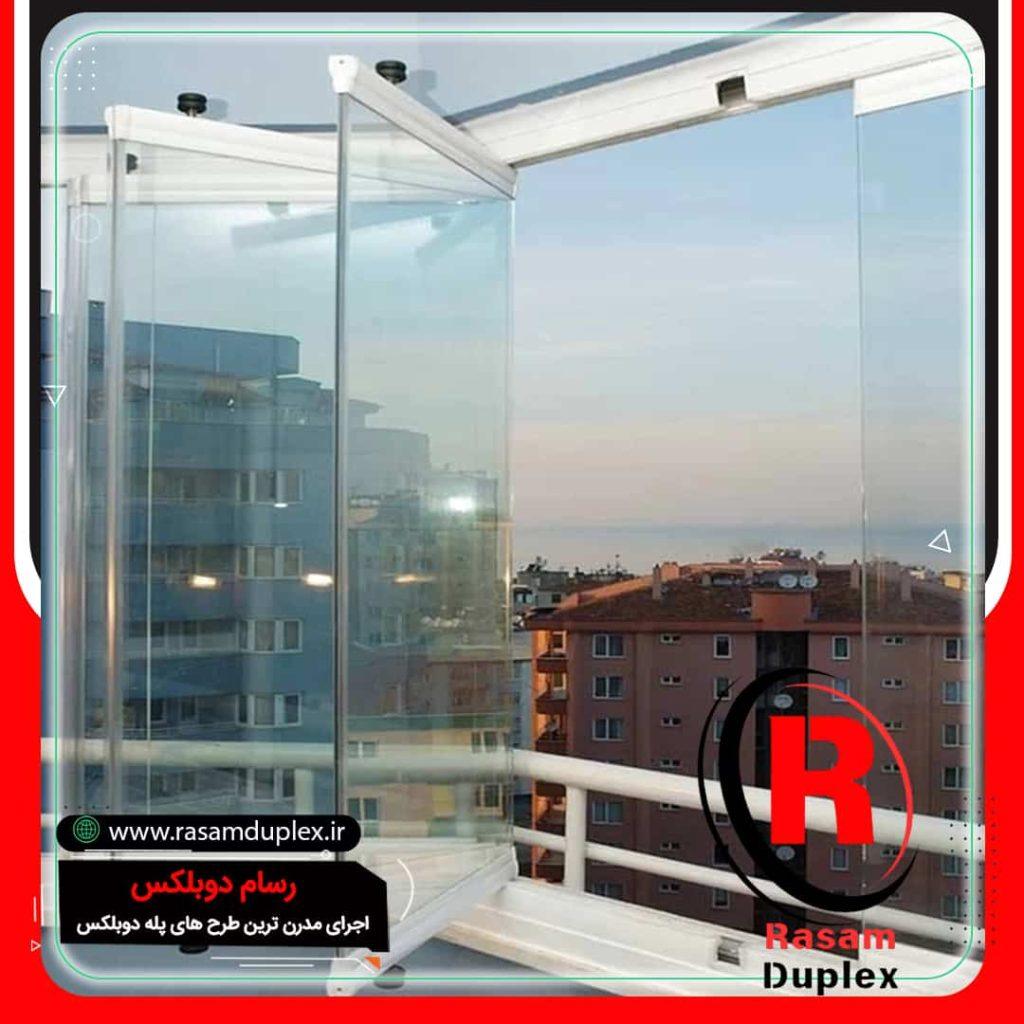 شیشه بالکن تاشو