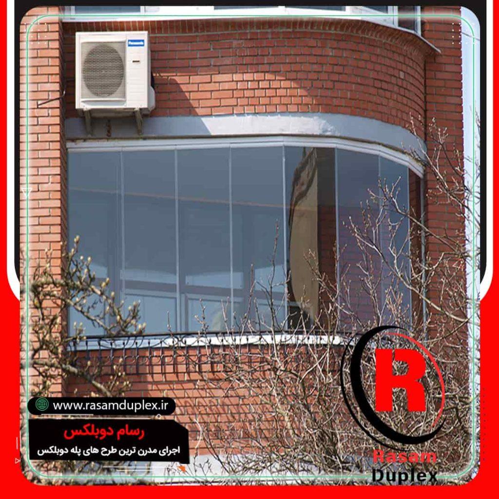 اجرای بالکن شیشه ای