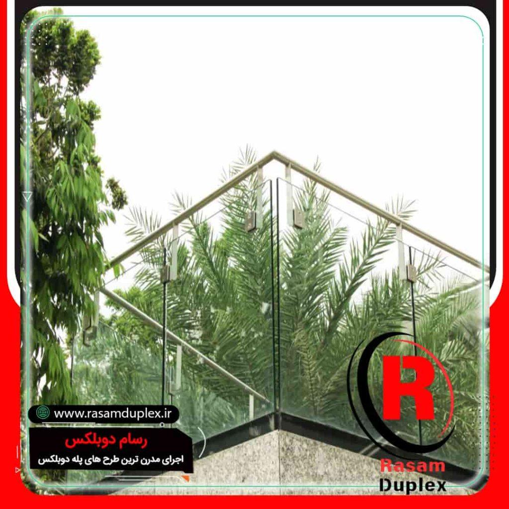 خرید و قیمت نرده شیشه ای راه‌پله