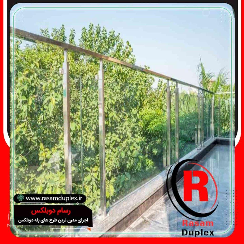 قیمت نرده شیشه ای تراس