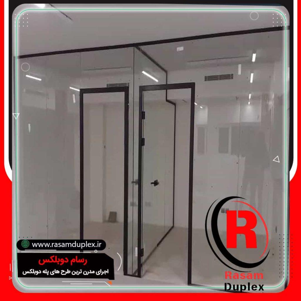 قیمت پارتیشن شیشه ای فریم لس