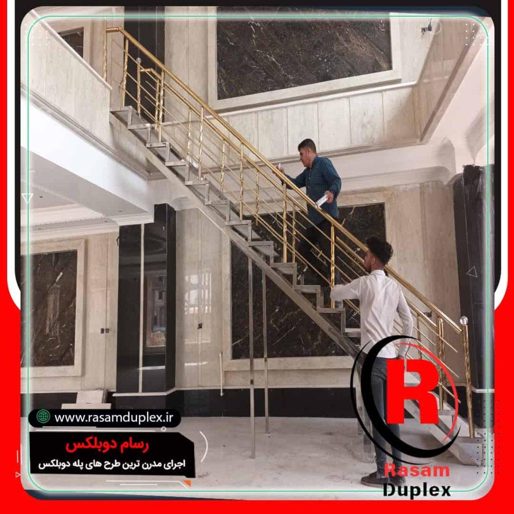 نرده راه پله استیل قیمت