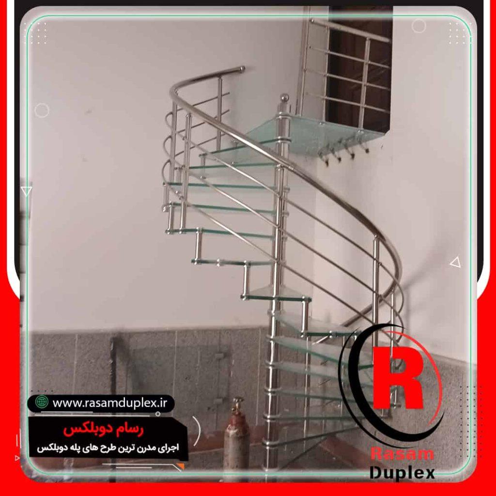 نصب و اجرای پله استیل مارپیچ