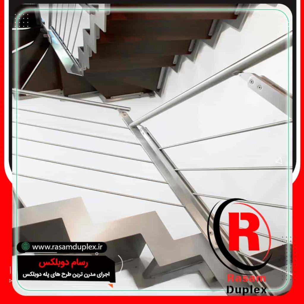 نرده راه پله استیل جدید