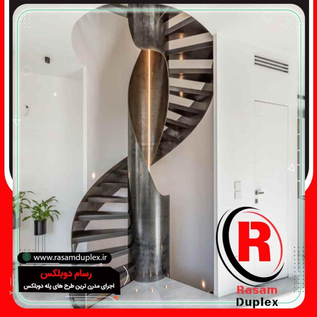 قیمت پله ماریپچ استیل شیک مدرن