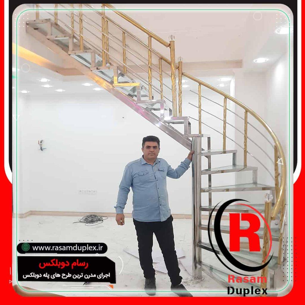 انواع نرده راه پله استیل