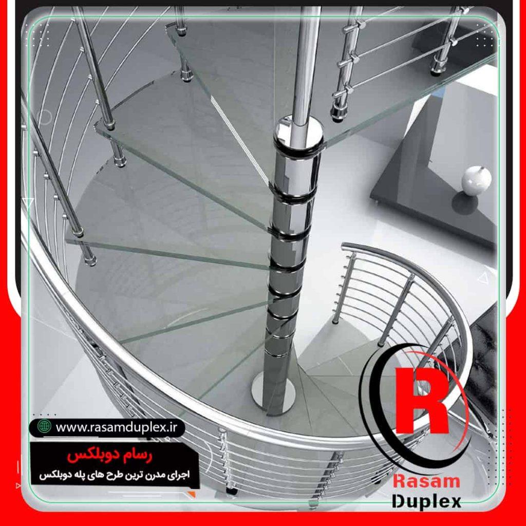 انواع پله اسپیرال حول محور