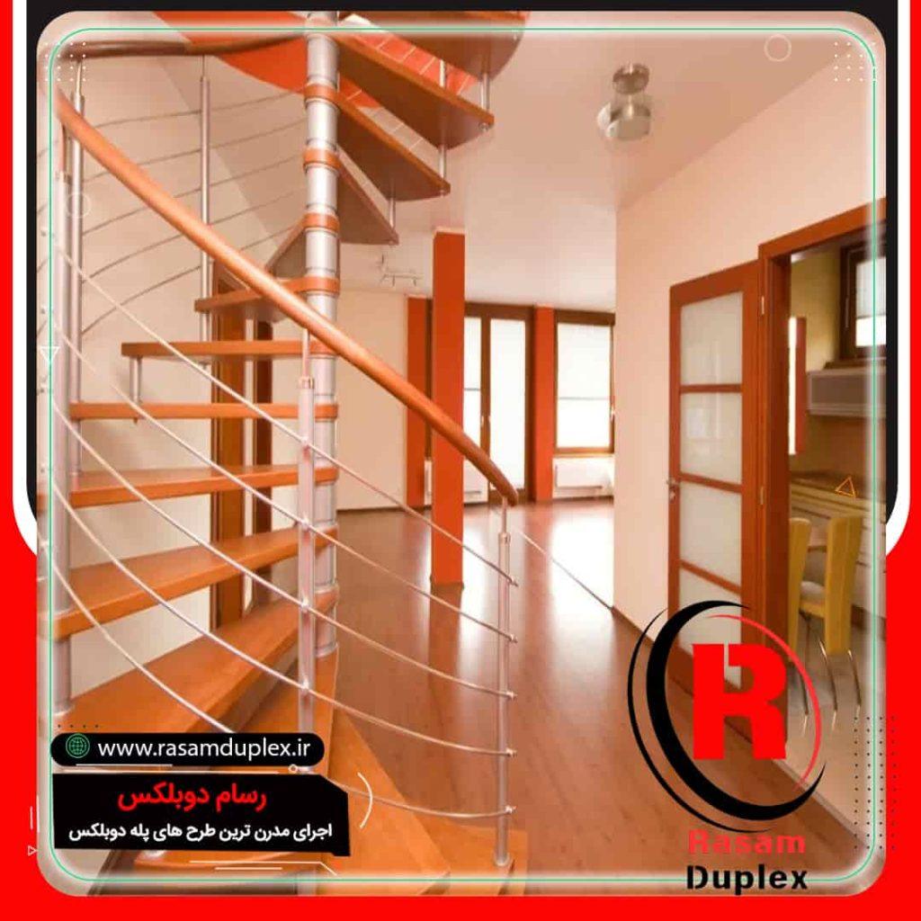 قیمت پله اسپیرال چوبی