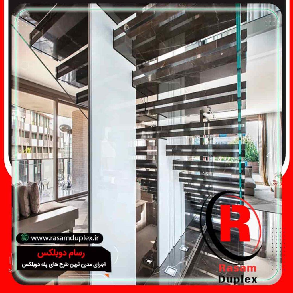 طراحی و اجرای پله دوبلکس با قیمت مناسب
