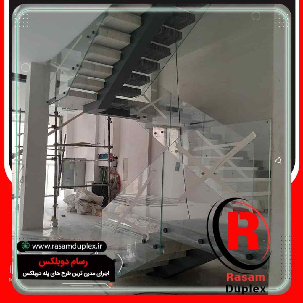 نصب راه پله دوبلکس شمشیری