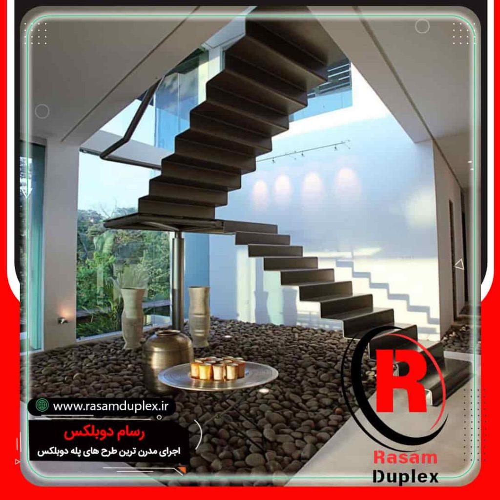 ساخت پله دوبلکس شمشیری