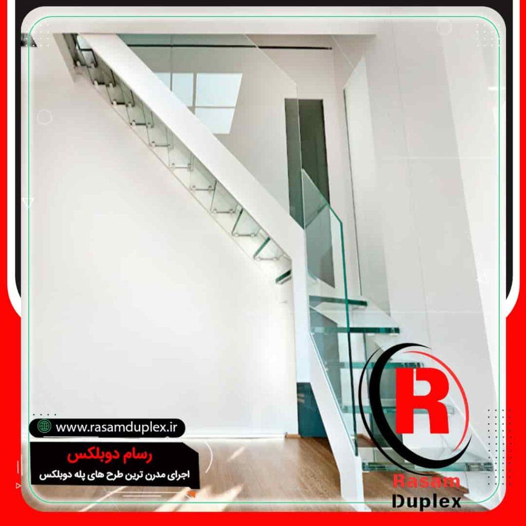 قیمت نرده شیشه ای پله شیشه ای اکسپوز