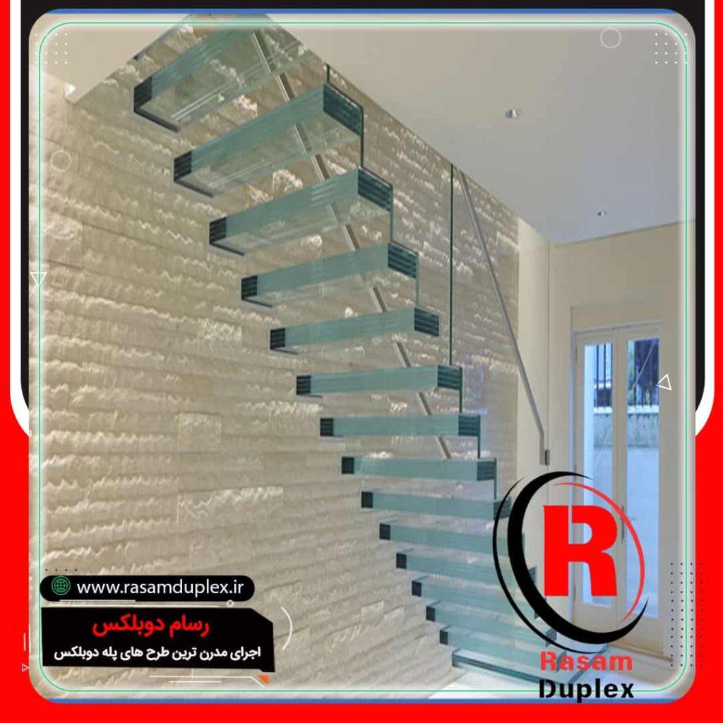 اجرای راه پله شیشه ای سکوریت