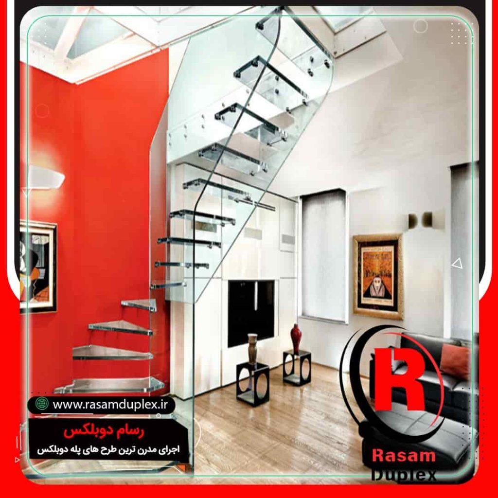 قیمت کف پله شیشه ای معلق