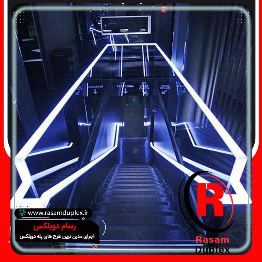 اجرای پله شیشه ای مدرن و شیک