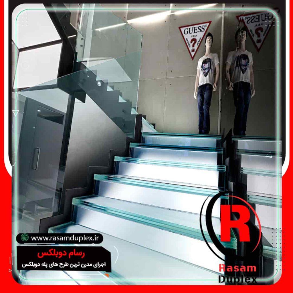پله شیشه ای دوبلکس
