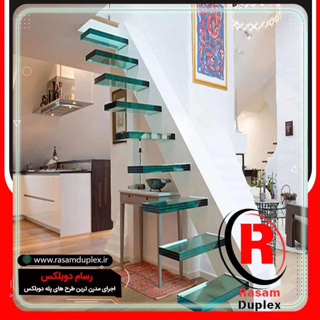 اجرا و قیمت پله معلق شیشه ای شیک و مدرن