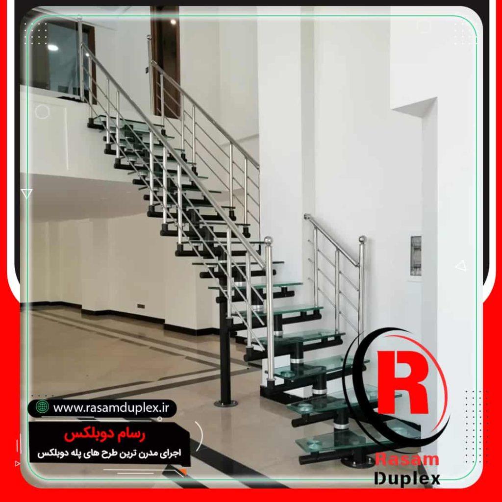 خرید پله مفصلی شیشه ای