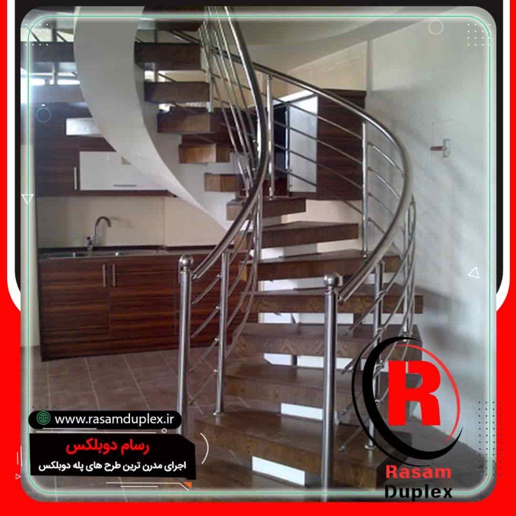 پله پیچ دوبلکس فلزی
