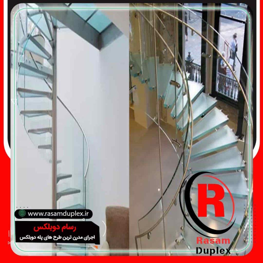 انواع مدل پله مارپیچ فلزی ویلایی