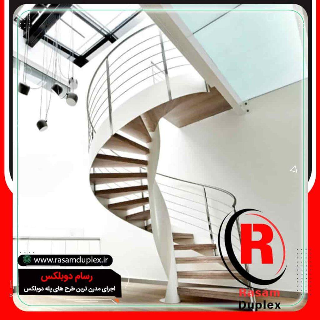 سفارش و خرید پله پیچ فلزی چوبی