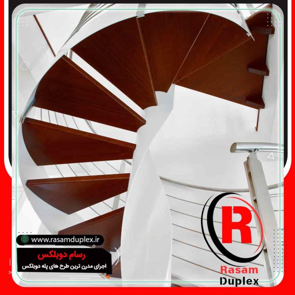 پله پیچ چوبی + قیمت 1404