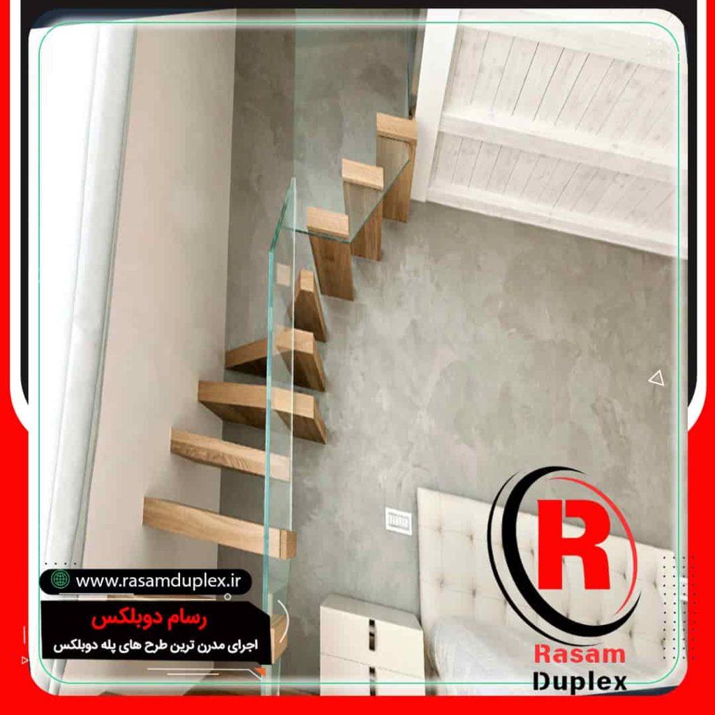 قیمت پله چوبی معلق