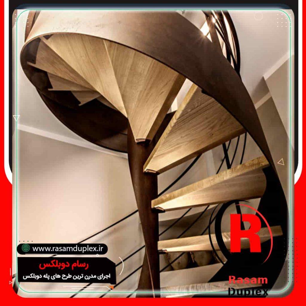 خرید و قیمت پله چوبی گرد