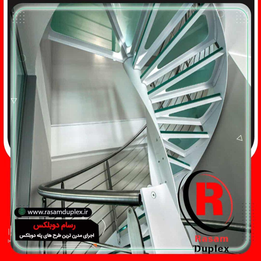 قیمت پله گرد شیشه ای