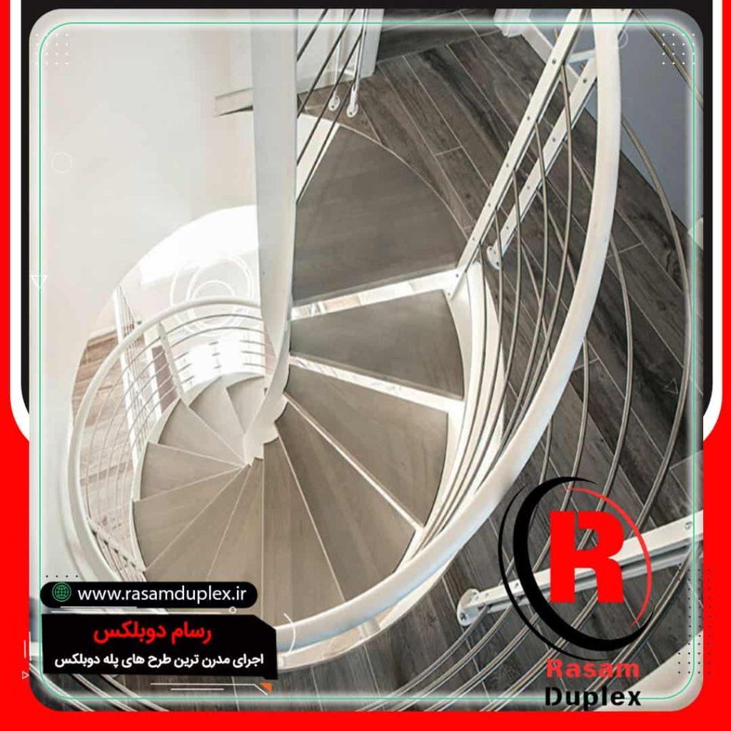 قیمت پله گرد فلزی مدرن