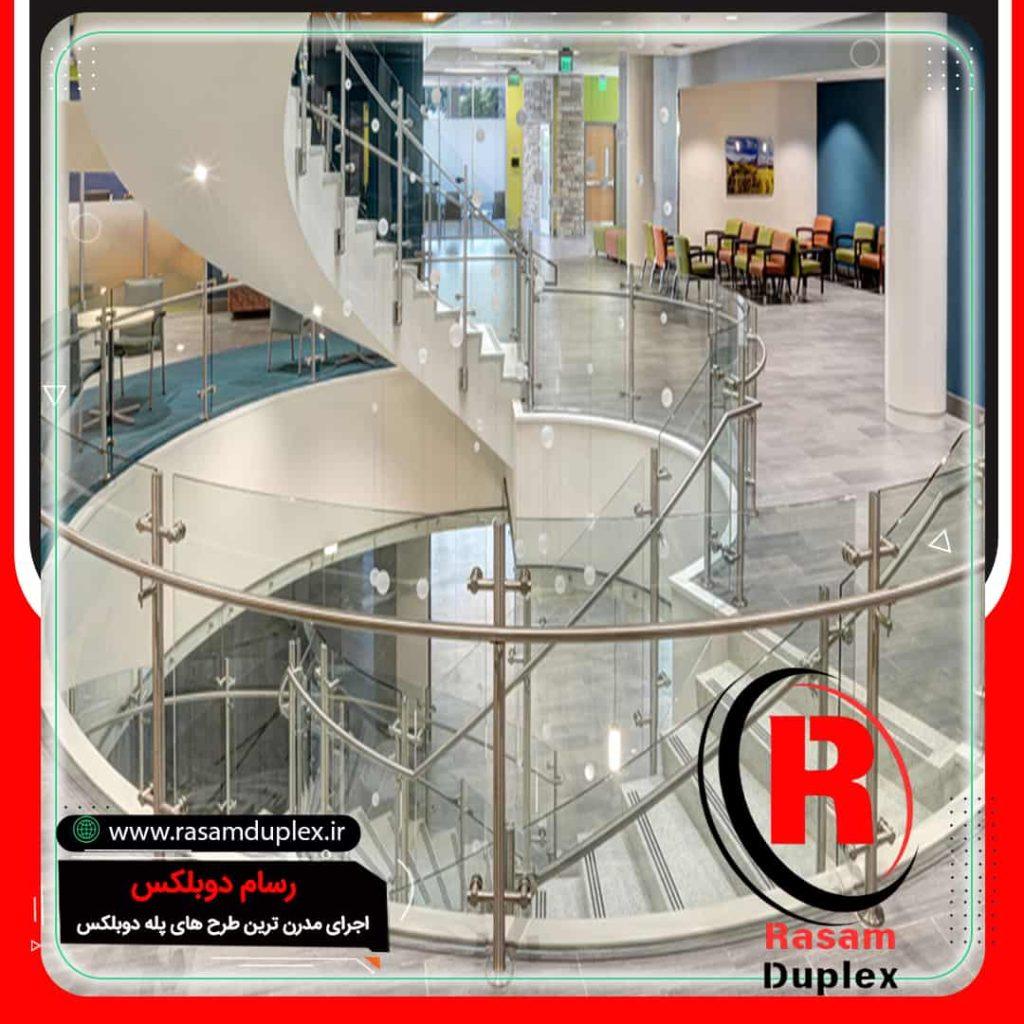 پله گرد فلزی دوبلکس