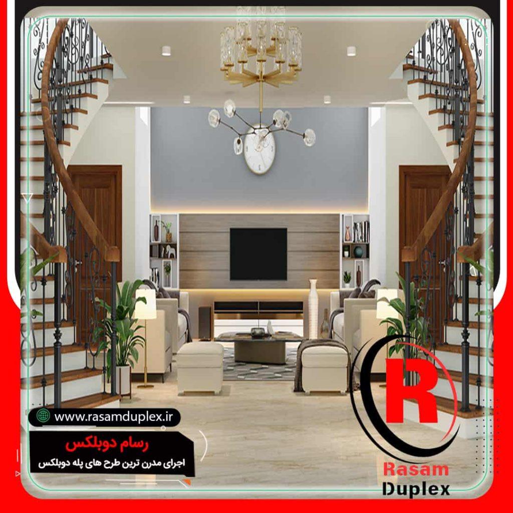 راه پله گرد لوکس و مدرن