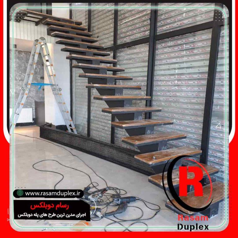 قیمت نصب پله چوبی اکسپوز کیش