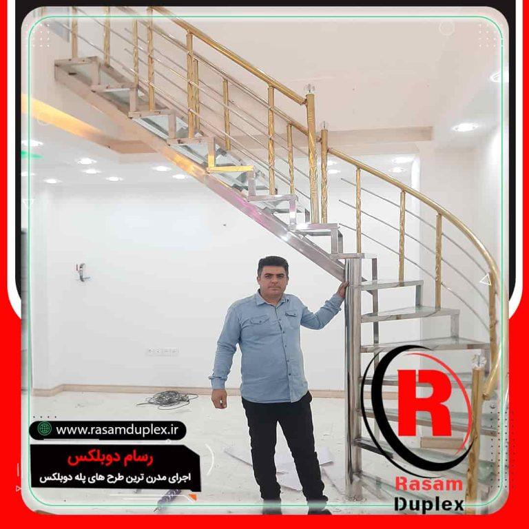 ساخت راه پله دوبلکس استیل