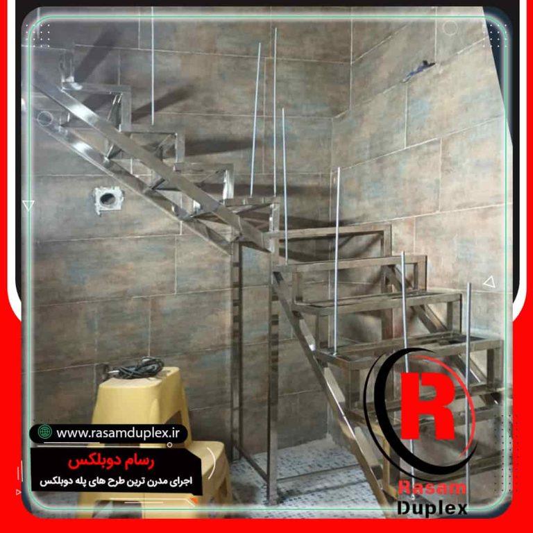 اسکلت راه پله دوبلکس استیل مغازه