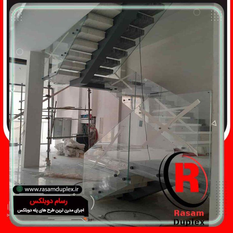 اجرای راه پله شمشیری دوبلکس مشهد