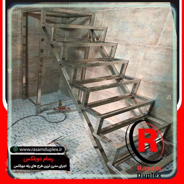 ساخت و اجرای راه پله استیل مستقیم