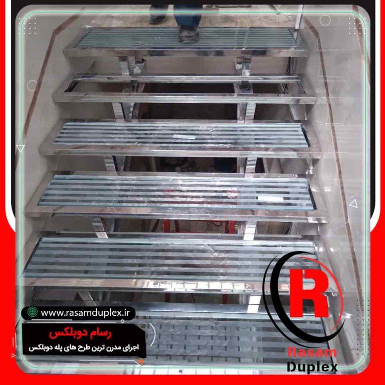 قیمت راه پله استیل و شیشه ای مشهد