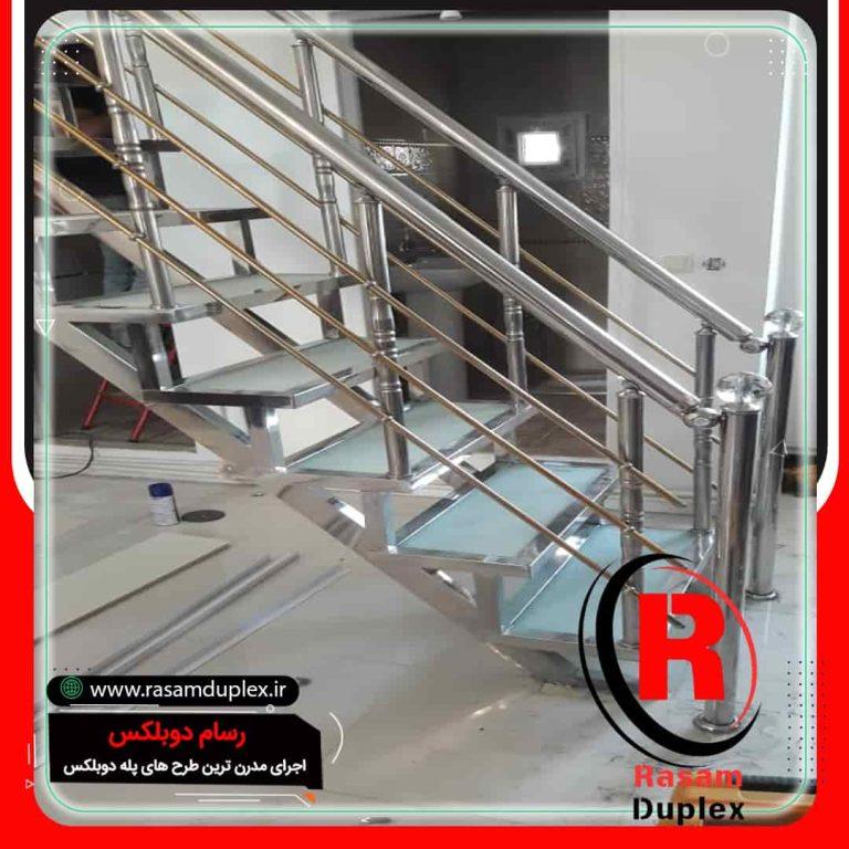 نصب راه پله استیل و شیشه تهران