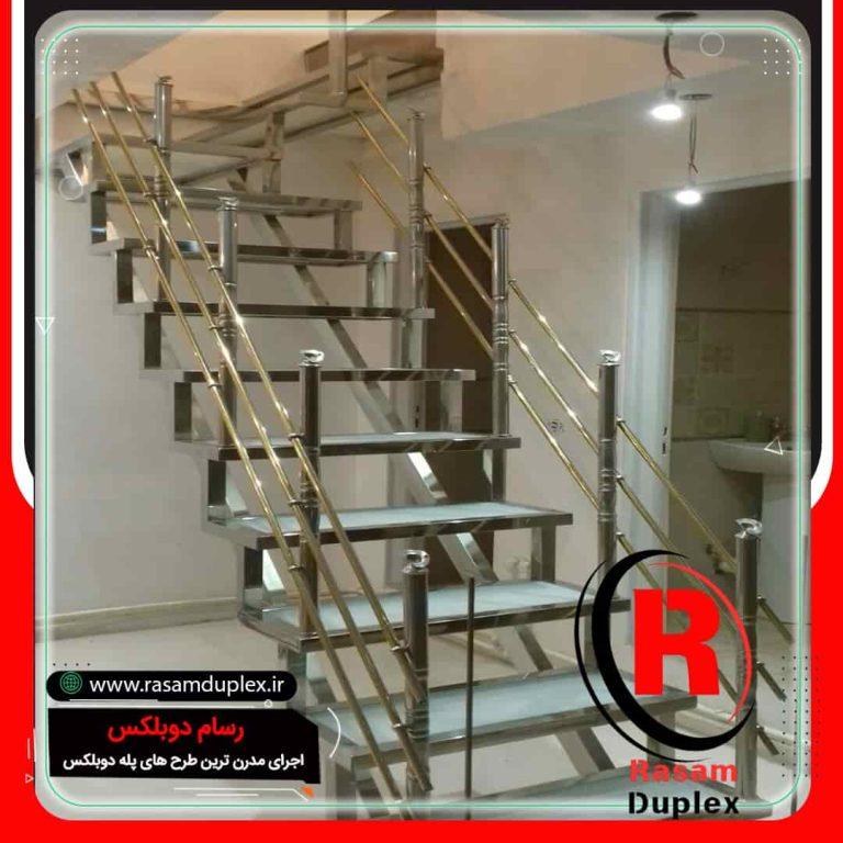 قیمت نصب راه پله استیل و شیشه ای مستقیم