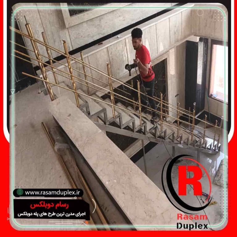 اجرای راه پله استیل مستقیم