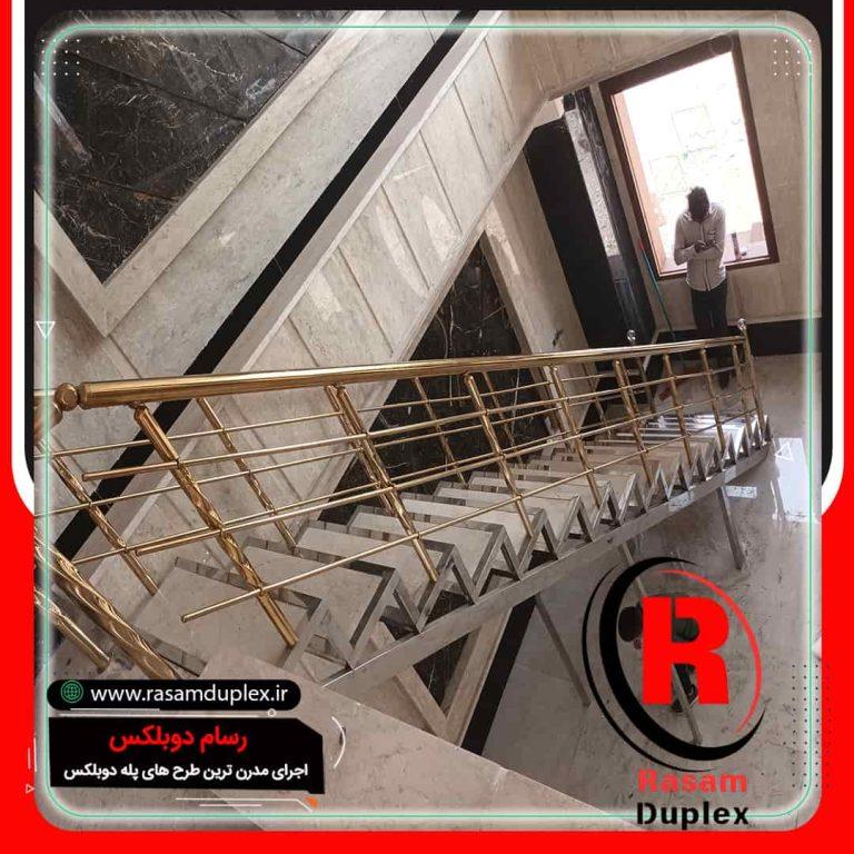 نصب راه پله استیل مستقیم