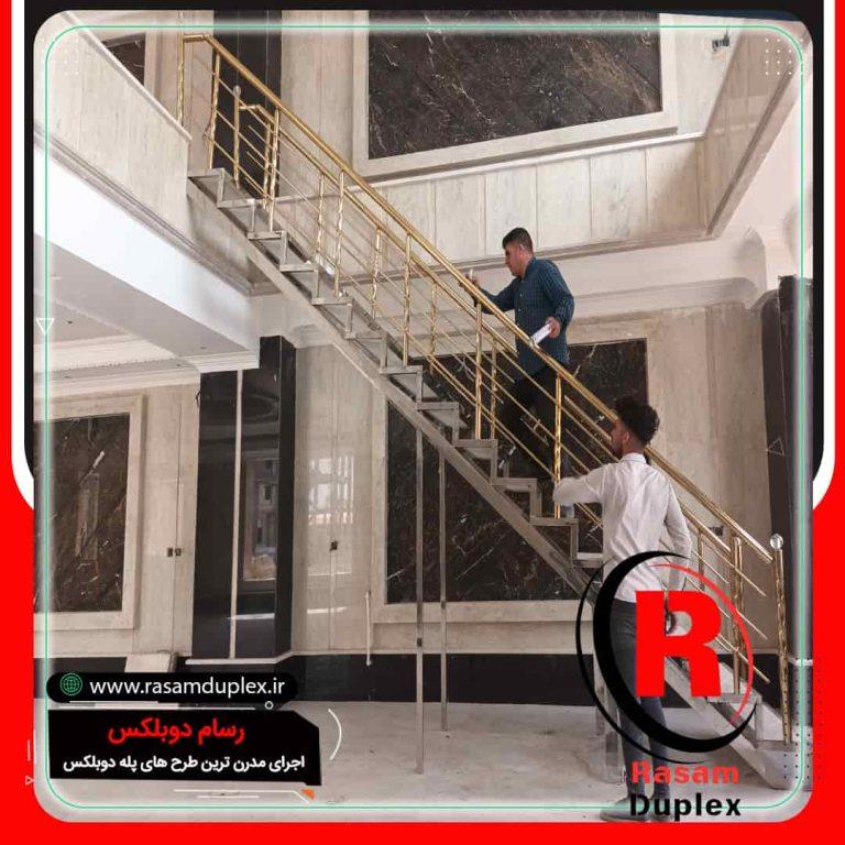 قیمت نصب راه پله استیل مستقیم