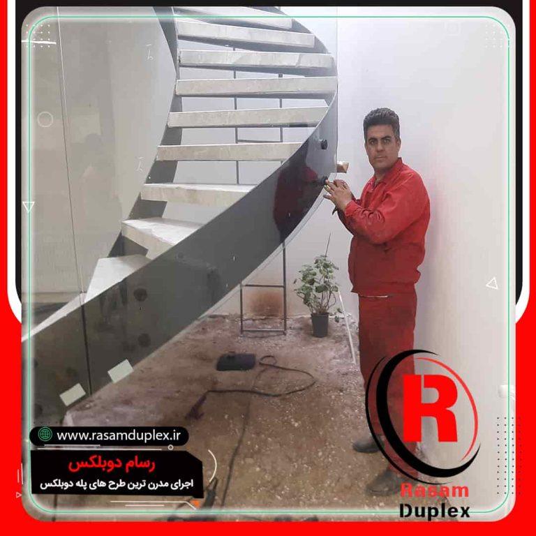 ساخت راه پله گرد