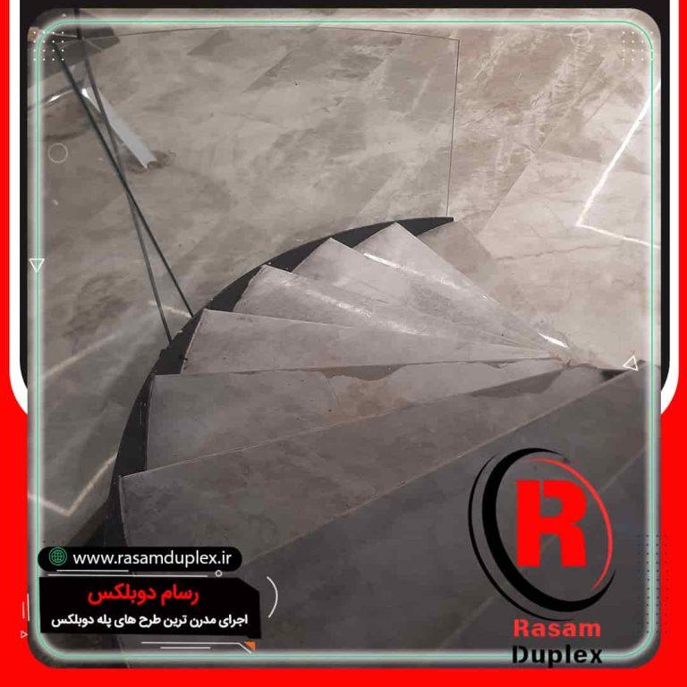 نصب راه پله گرد مارپیچ