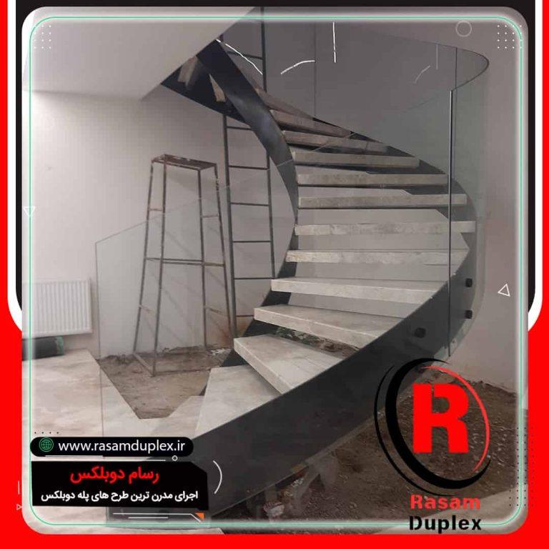 اجرای شیک ترین راه پله مارپیچ تهران