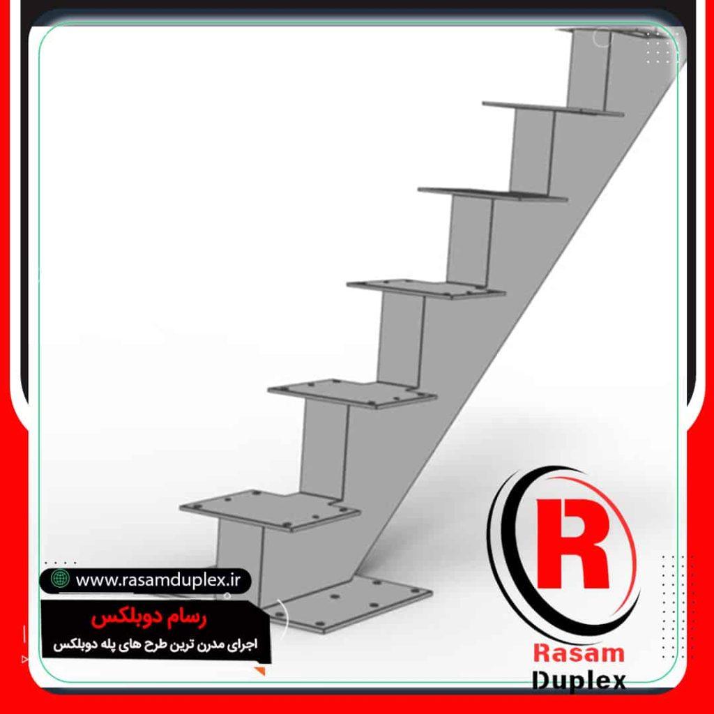 نصب پله تک محور فلزی اکسپوز