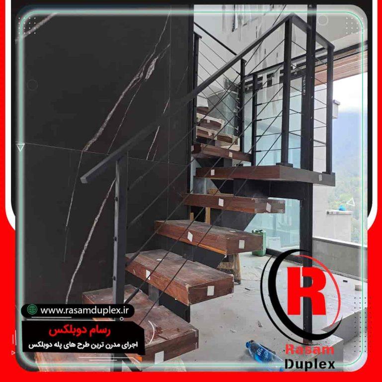 نصب راه پله اکسپوز فلزی تک محور